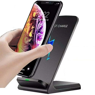 Image de Support de chargeur sans fil certifié Qi 10 W/7,5 W pour iPhone 14 13 12 11 Pro Max/XS MAX/XR/X/8, Samsung Galaxy S 22 21 20 S10 S9, Note 10+/S10+/S10E/S9+/S8 Plus/S7