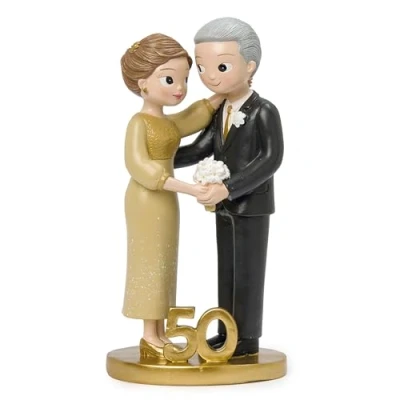 Image de Mopec Y105 Figurine pour gâteau Pop &amp; Fun Debout Mariages d&#039;or 21 cm, Multicolore, Grande Taille