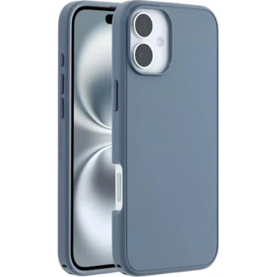 Image de Otterbox Coque Symmetry Series MagSafe pour iPhone 16 Plus, Antichoc, résistante aux Chutes, de Protection Fine, supporte 3X Plus Chutes Que la Norme Militaire, Bleu