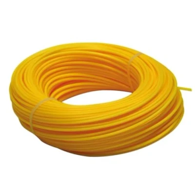Image de Toolland Fil pour coupe bordure, nylon, jaune, 2 mm, 25 m