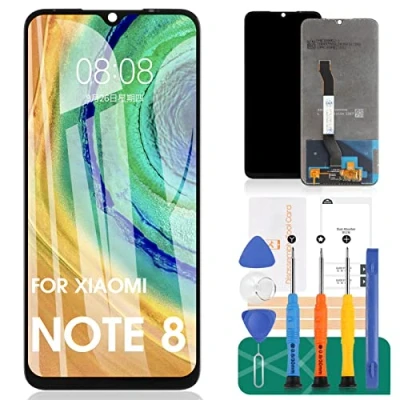 Image de Écran LCD de rechange pour Xiaomi Redmi Note 8 M1908C3JH, M1908C3JG, M1908C3JI Kit réparation numériseur tactile (noir, sans cadre)