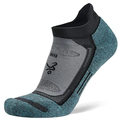 Image de Balega Unisex Blister Resist No Show Chaussettes de Course/Running Sock, Gris/Bleu, Taille Small (EU 36 39.5)