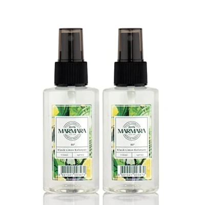 Image de MARMARA Kolonya Limon (2x110ml) Spray eau parfumée turque Après rasage à la main de Cologne Mesdames &amp; Messieurs citronnée