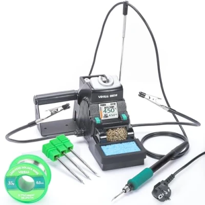 Image de YIHUA 982 III Kit de station soudage précision compatible avec C210 Livré 3 embouts fer à souder C210, fil sans plomb, Mise en veille automatique, écran couleur complet