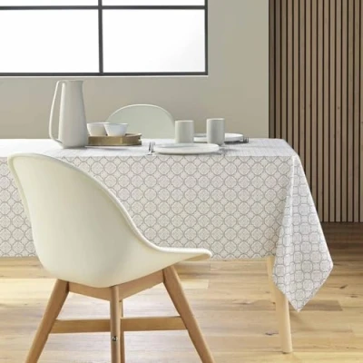 Image de Douceur d&#039;Intérieur Nappe Rectangle (145 x 240 cm) Costaria Naturel, Polyester Imprimé