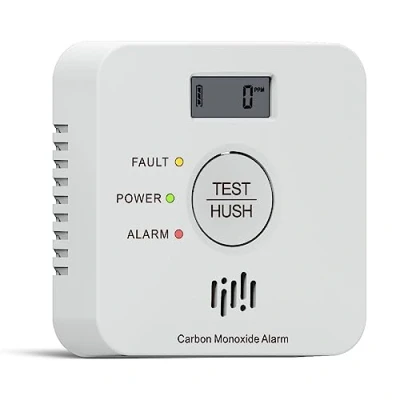 Image de Détecteur de monoxyde Carbone, Pile 10 Ans CO avec écran LCD et Bouton Test Silencieux, Conforme à la Norme EN50291, avertisseur Carbone