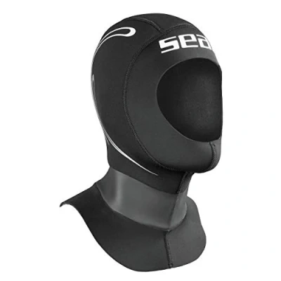 Image de SEAC Cagoule de Plongée Tekno Néoprène 5 mm Extra Souple/Lisse et Comfort 100% étanche avec la Combinaison