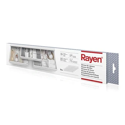 Image de Rayen Diviseur de tiroirs Adaptable Séparateur offrant Une Multitude Combinaisons Organisateur Multifonctionnel 5 unités 49,5 x 10 cm 6310.11
