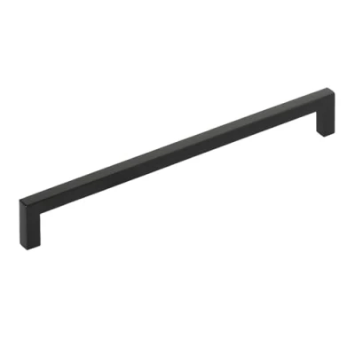 Image de Poignée de meuble E8 Entraxe 256 mm en acier inoxydable noir mat barre SOTECH