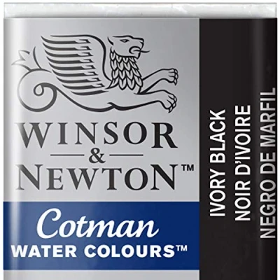 Image de Winsor &amp; Newton Cotman Aquarelle 1/2 Godet Noir D&#039;Ivoire