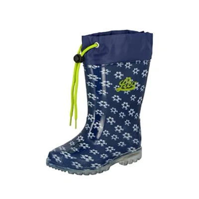 Image de Lico Garçon Unisex Kinder Power Blinky Bottes &amp; Bottines de Pluie, Bleu (Marine/Weiß/Lemon Marine/Weiß/Lemon), 31 EU