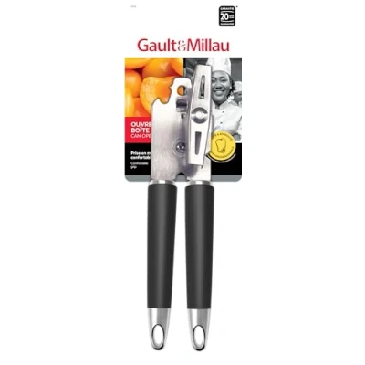 Image de GAULT&amp;MILLAU Ouvre Boîte Pratique et ergonomique Ouverture facile sécurisée Lot de 1, La Collection Inox Brossé
