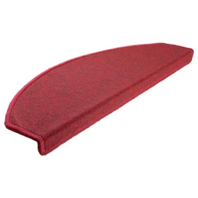 Image de vidaXL 15x Tapis d&#039;Escalier de Marche Protection Surface Antidérapante Intérieur Maison Rouge Bordeaux 65x24x4 cm