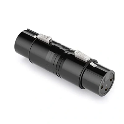 Image de deleyCON XLR Adaptateur Audio Raccord Prise Femelle vers pour Câble 3 Pôles Haut Parleur Microphone Table de Mixage Instruments Musique Studio D&#039;enregistrement