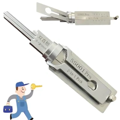 Image de SS001 SS002 Outil De Crochetage Serrure Et Décodeur 2 En 1,décodeur Outils Pro 1,kit Porte,lock Pick Decoder,outil