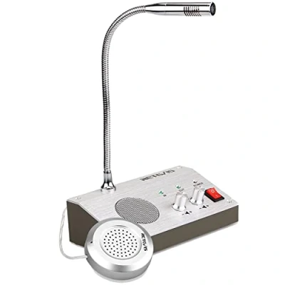 Image de Retevis RT9908 Système D&#039;interphone de Fenêtre Bidirectionnelle, Orateur Fenêtre, Bureau, Haut parleurs, Adapté à Hôpital, Banque, Points contrôle l&#039;immigration