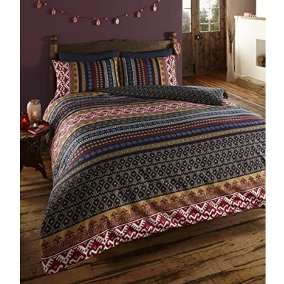 Image de de CAMA Parure lit avec Housse Couette imprimé Ethnique Indien, Luxe, en Polyester, Multicolore, Simple