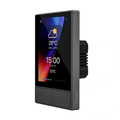Image de Smart home komponente SONOFF NSPanel US WI FI Interrupteur mural Scene Light Température et Humidité Écran tactile Tout en un Contrôle bidirectionnel Compatible avec Google Home, Alexa