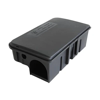 Image de BSI Boîte à Appâts Anti Rats À Garnir Et Réutilisable Solide 1 Clé fournie Clipsable Tous Lieux Intérieur Extérieur 23x12,5x7,5cm, Noir