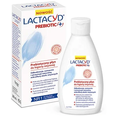 Image de Lactacyd Prébiotique + Liquide pour L&#039;Hygiène Intime Soins Quotidiens les Femmes sujettes aux Infections Récurrentes 200 ML