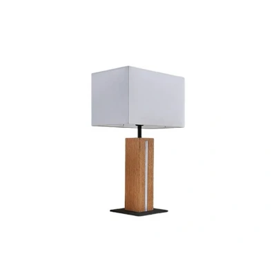 Image de Lindby lampe à poser Garry, 2 lampes, blanc, bois, 53 cm, E27