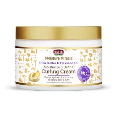 Image de African Pride Moisture Miracle Shea Butter &amp; Flaxseed Oil Moisturize Define Curling Cream