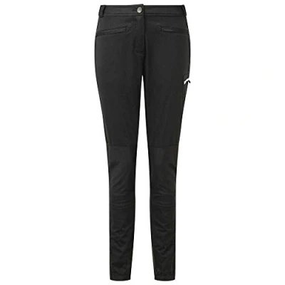 Image de Dare 2b Appended II Pantalon Softshell Élastiqué à la Taille avec Guêtres Détachables Trousers Femme Black FR: S (Taille Fabricant: 10)