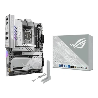 Image de ASUS ROG Maximus Z890 APEX Carte mère Gaming Intel ATX (DDR5, 22+1+2+2 DrMOS, PCIe 5.0, 6 x M.2, WiFi 7, AI Overclocking, Slot Q Release Slim, Aura Sync RGB)
