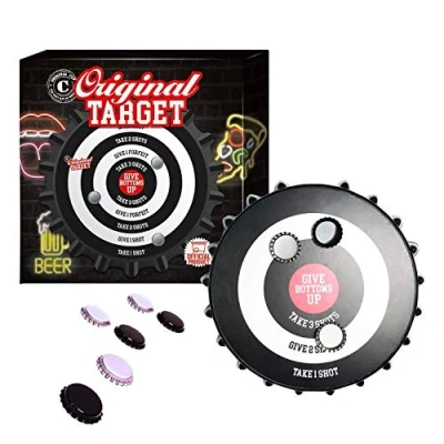 Image de Original Target® Cible Aimantée avec Gages Qualité Premium Jeu d&#039;Adresse 6 Capsules de Bière à Boire Apéro Soirée House Party OriginalCup®