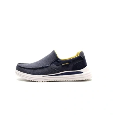 Image de Skechers 204785 Nvy, Chaussures décontractées Homme, Marineblaues Segeltuch Synthetisch,39.5 EU