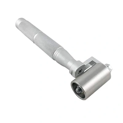 Image de QWORK® Rouleau de pression à main, couture plat en inoxydable pour joint bord du papier peint (40 mm)