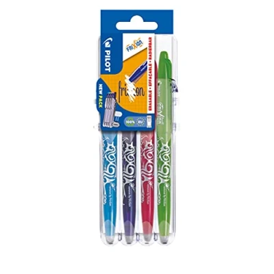 Image de Pilot Pen 2260SG4L FriXion Ball Lot de 4 mines M 0,7 Bleu clair, rose, violet et vert clair