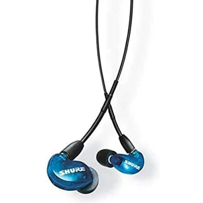Image de Shure AONIC 215 Écouteurs Isolants du Son Filaire, Pilote Unique, Ajustement Intra Auriculaire, Compatible avec les Appareils Apple et Android Bleu