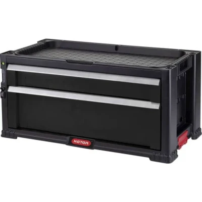 Image de KETER Module Servante 2 tiroirs, Noir, 56,2 x 28,9 26,2 cm, Plastique