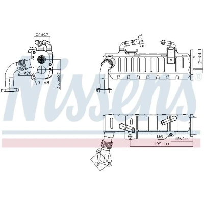 Image de NISSENS 989475 Refroidisseur EGR sans bypass de dépression