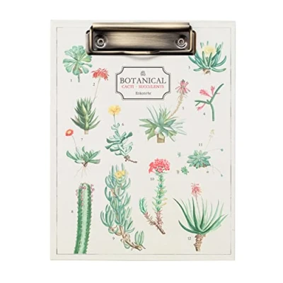 Image de Grupo Erik Porte Bloc A5 avec Pince Botanical Support Feuille 14,8 x 21 cm, Classeur à Rabat et Notes Ligné, Document Pochette
