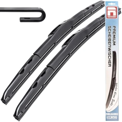 Image de Essuie glace avant Hybrid Flex Aero compatible avec Jeep Grand Cherokee Type WK2 à partir de 2010&gt; 550 mm 525 Lot balais d&#039;essuie qualité supérieure Recambo