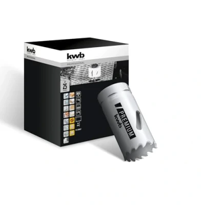 Image de kwb Scie cloche bi métal HSS Ø 25 mm, 8% allié au cobalt avec denture Vario progressive et haute précision pour une utilisation polyvalente