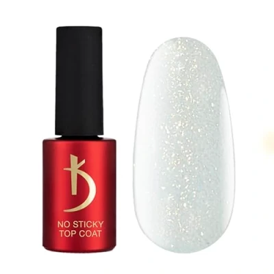 Image de Kodi Professional Top Coat Semi Permanent No Wipe Or scintillant 7ml Vernis à Ongles Finition Brilliante UV Gel Sparkle Gold