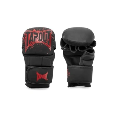 Image de Tapout MMA 960002 Paire de Gants Sparring en Cuir synthétique Noir/Rouge Taille S/M