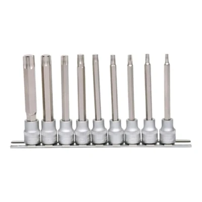 Image de Jeu de douilles tournevis 3/8&#039;&#039; TORX KSTOOLS 100 mm sur rail 9 pièces