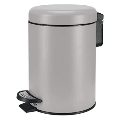 Image de Poubelle de Salle Bain One Platine Matériau : Acier Inoxydable/PP Taille Seau 3 litres