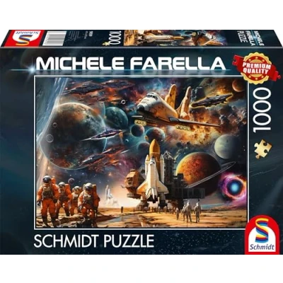 Image de Schmidt Spiele 58539 Puzzle de 1 000 pièces pour Fascination Spatiale, Voyage dans des Galaxies lointaines, Michele Farella, Multicolore