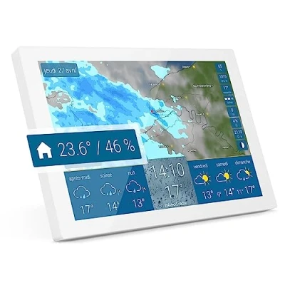 Image de météo &amp; radar home 3 affichage LCD : nouvelle génération de la station WiFi avec capteur du climat ambiant, prévisions détaillées, données pollen, indice UV et alertes intempéries