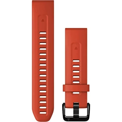 Image de Garmin Acc, fenix 7S, 20mm QuickFit Flame Red Silicone Band