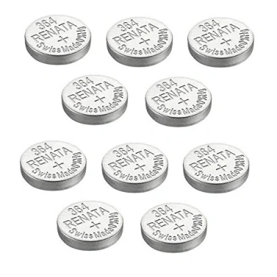 Image de Renata 10x Piles pour Montre Simple Argent Oxidé Fabrication Suisse 0% Mercure de Longue Durée Argent, 10 x 364 ou SR621SW AG4