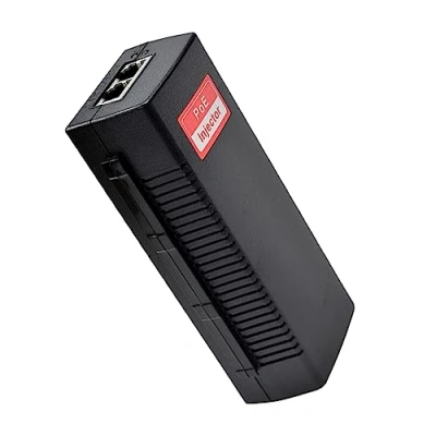 Image de Revotech Gigabit Injecteur PoE 30W Adaptateur, IEEE 802.3 at/AF 48V Active POE+ Auto Detects RJ 45 10/100/1000Mbps, jusqu&#039;à 100 mètres (328 Pieds), Plug and Play