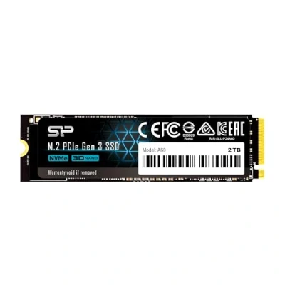 Image de Silicon Power PCIe M.2 NVMe SSD 2To Gen3x4 R/W up to 2, 200/1, 600MB/s Internal