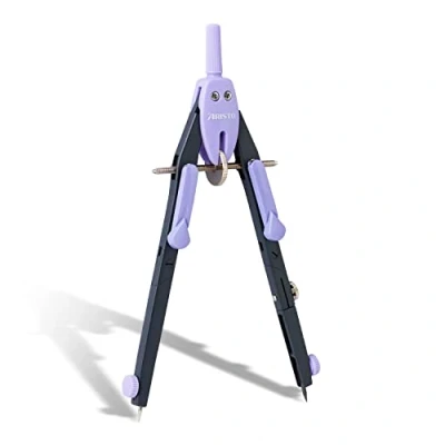 Image de Aristo AR552744 23 BTS Compas à réglage rapide (cercles jusqu&#039;à 340 mm de diamètre, 2 articulations, mines rechange et aiguille rechange) Lavande fluo