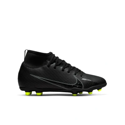 Image de Nike Jr. Mercurial Superfly 9 Club FG/MG Little/Big Kids&#039; Multi Ground Soccer Cleats, Black/DK Smoke Grey Summit White Volt, 36.5 EU